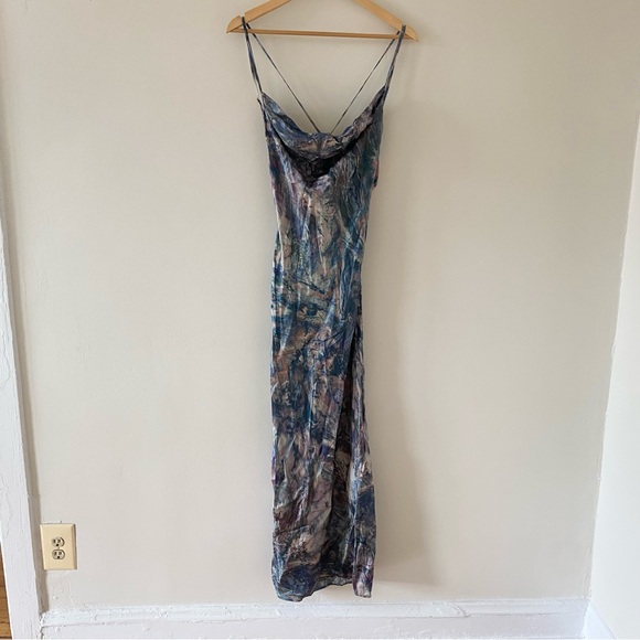 NWOT Michael Costello Braxton Dress in Oil Abstract Print Size Small - Picture 5 of 8
